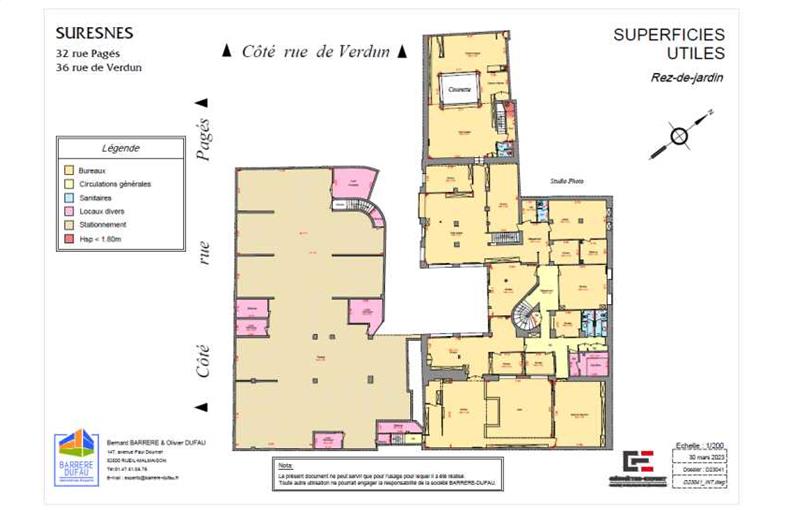 Bureau en vente de 3 139 m² à Suresnes - 92150 plan - 1