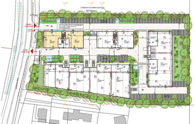 Vente de bureau de 1 682 m² à Villeneuve-d'Ascq - 59491 plan - 1