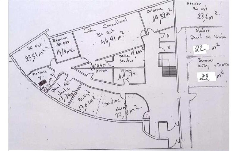 Bureau à acheter de 870 m² à Villeneuve-d'Ascq - 59491 plan - 1