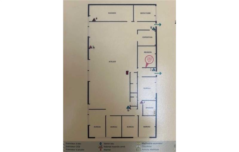 Bureau à vendre de 438 m² à Voiron - 38500 plan - 1