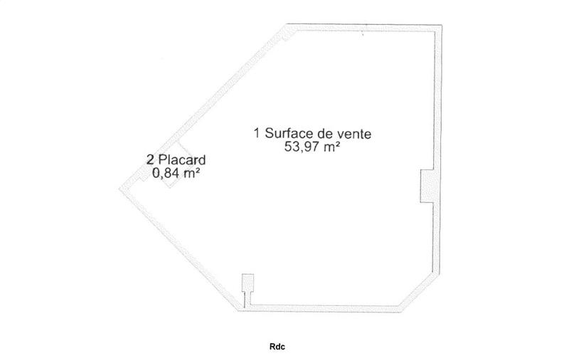 Local commercial en vente de 55 m² à Paris 18 - 75018 plan - 1