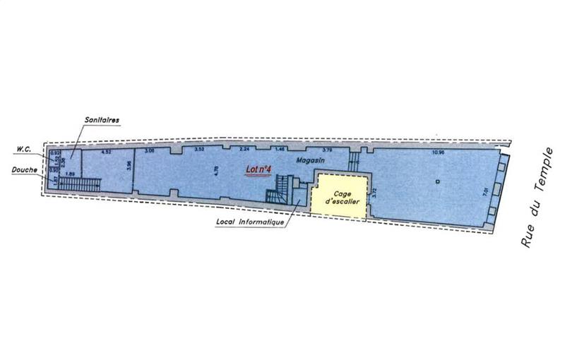 Local commercial en vente de 533 m² à Paris 3 - 75003 plan - 1