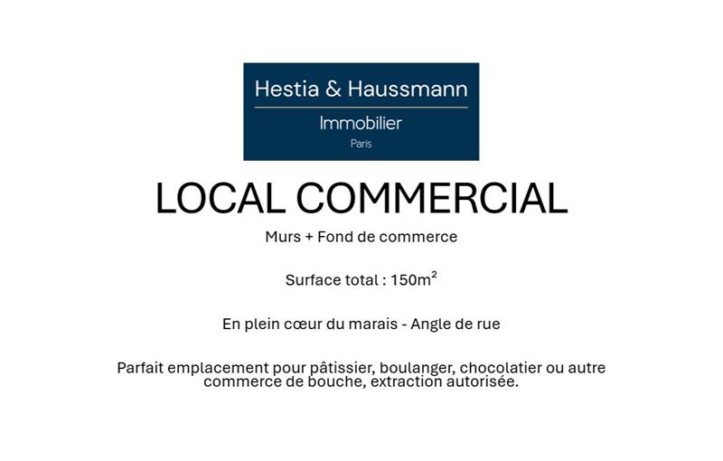 Local commercial en vente de 150 m² à Paris 3 - 75003 photo - 1