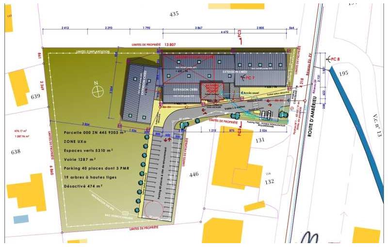 Entrepôt à vendre de 526 m² à Ambronay - 01500 plan - 1