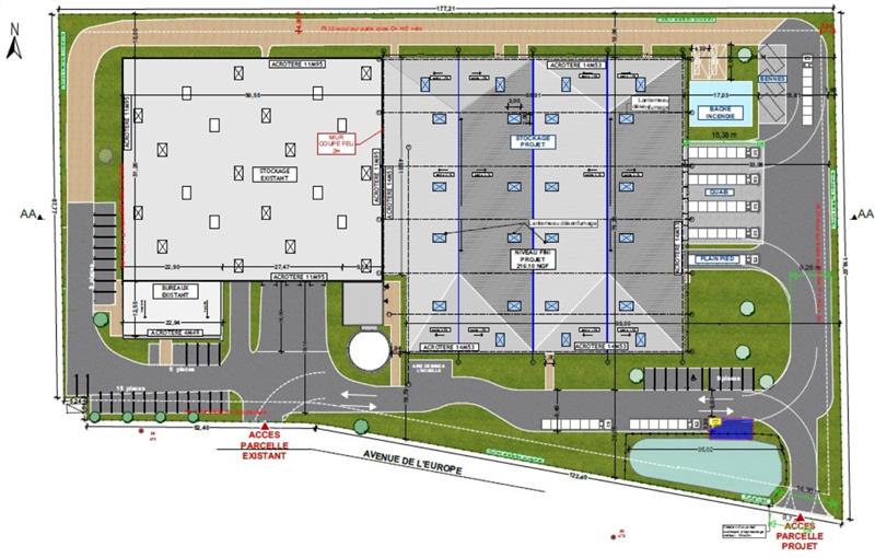 Vente d'entrepôt de 8 039 m² à Ensisheim - 68190 plan - 1