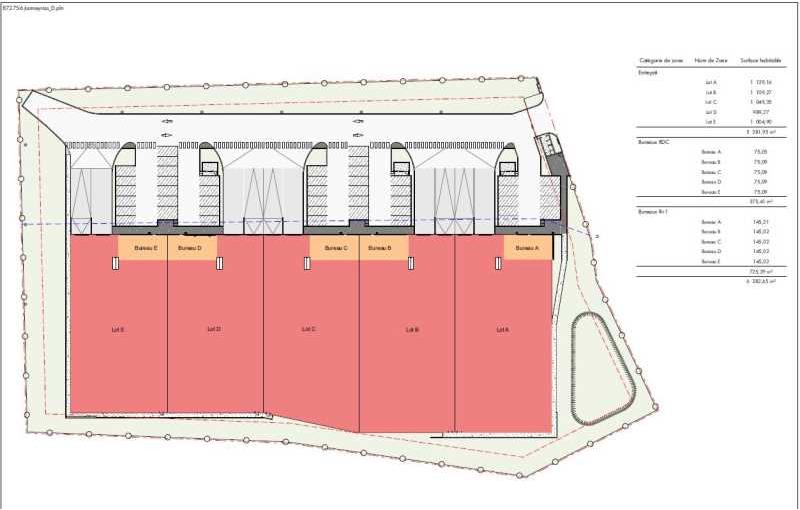 Entrepôt à acheter de 6 380 m² à Janneyrias - 38280 plan - 1