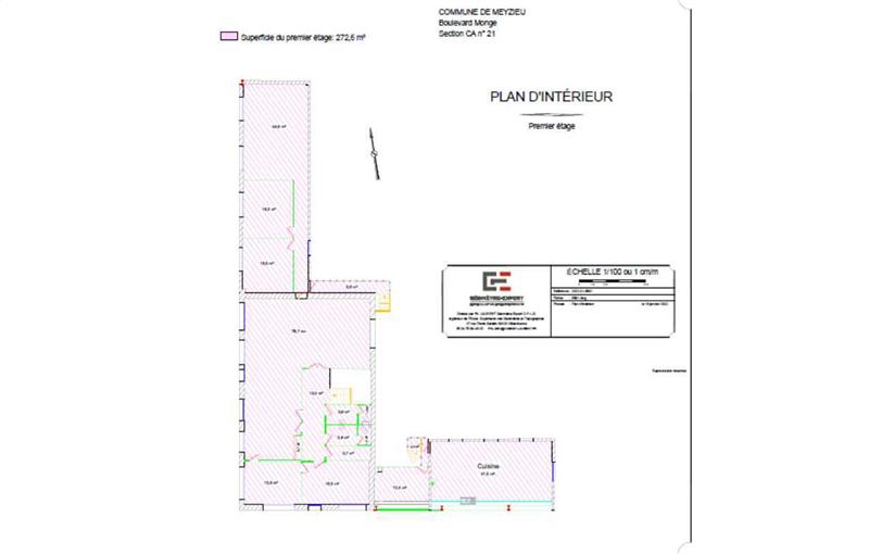 Entrepôt à vendre de 4 400 m² à Meyzieu - 69330 plan - 1