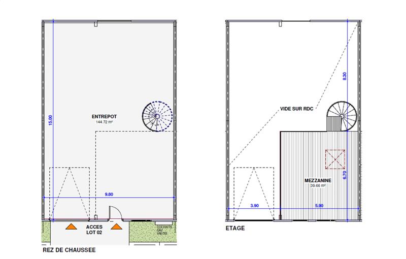 Vente d'entrepôt de 1 458 m² à Saint-Vulbas - 01150 plan - 1